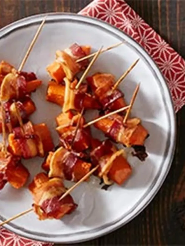 BACON WRAPPED SWEET POTATO BITES RECIPE