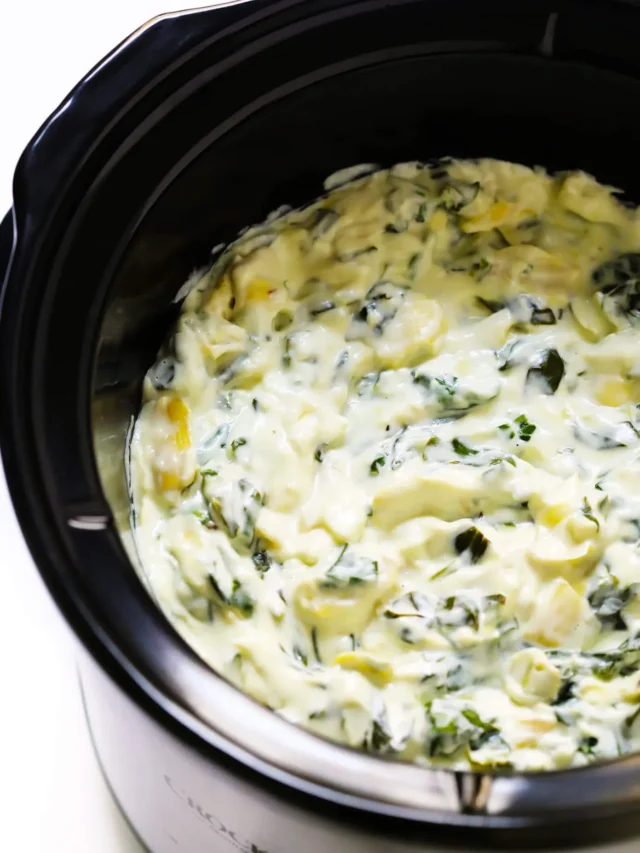 CROCKPOT SPINACH ARTICHOKE DIP RECIPE