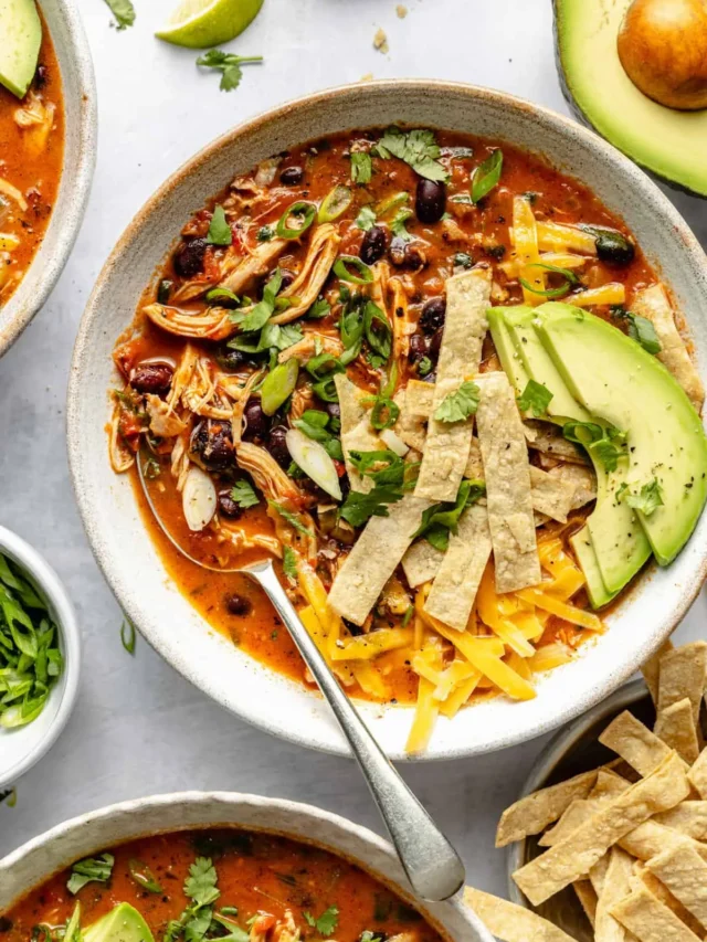 HEALTHY CHICKEN TORTILLA SOUP RECIPE