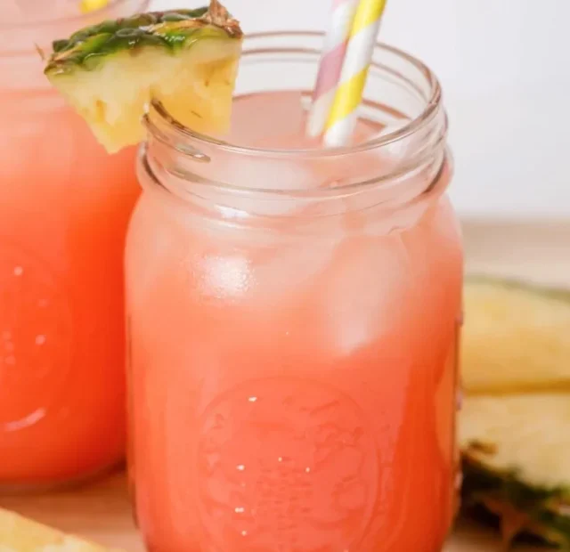 PINEAPPLE PINK LEMONADE SODA RECIPE