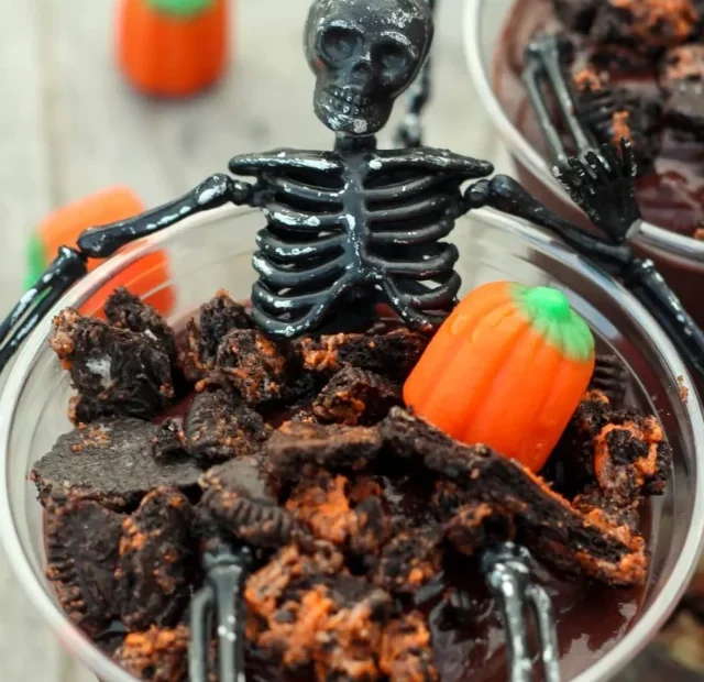 SKELETON PUDDING CUPS RECIPE