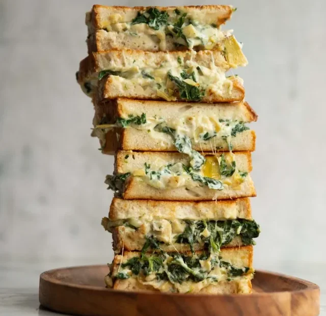 SPINACH ARTICHOKE GRILLED CHEESE RECIPE