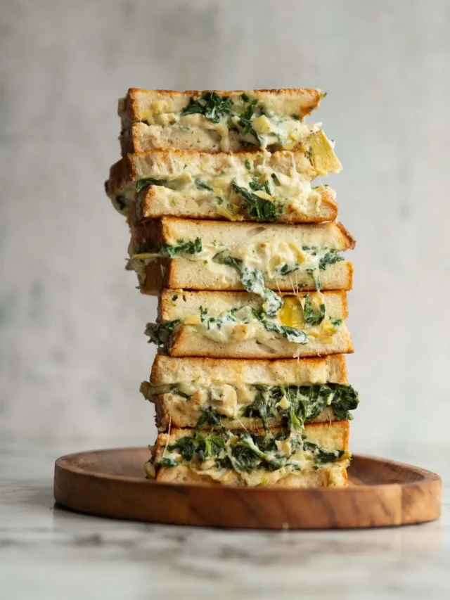 SPINACH ARTICHOKE GRILLED CHEESE RECIPE