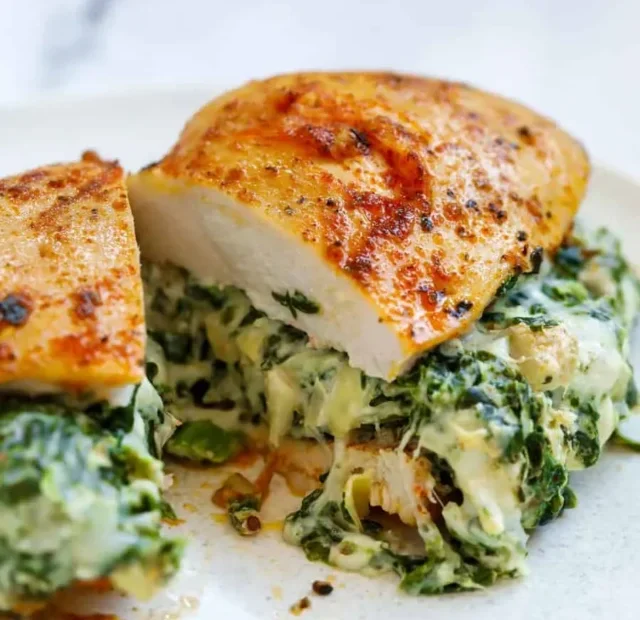 SPINACH ARTICHOKE STUFFED CHICKEN RECIPE