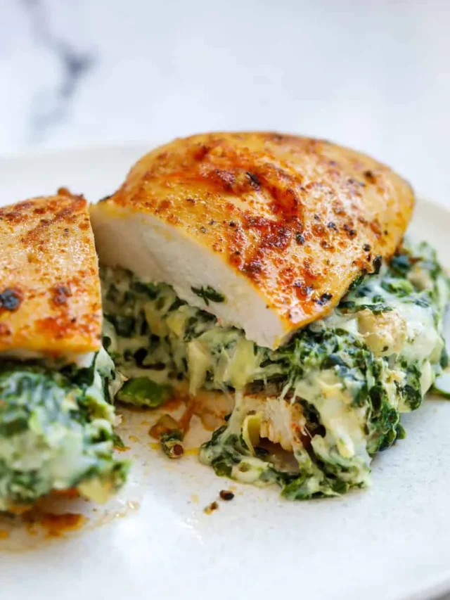 SPINACH ARTICHOKE STUFFED CHICKEN RECIPE